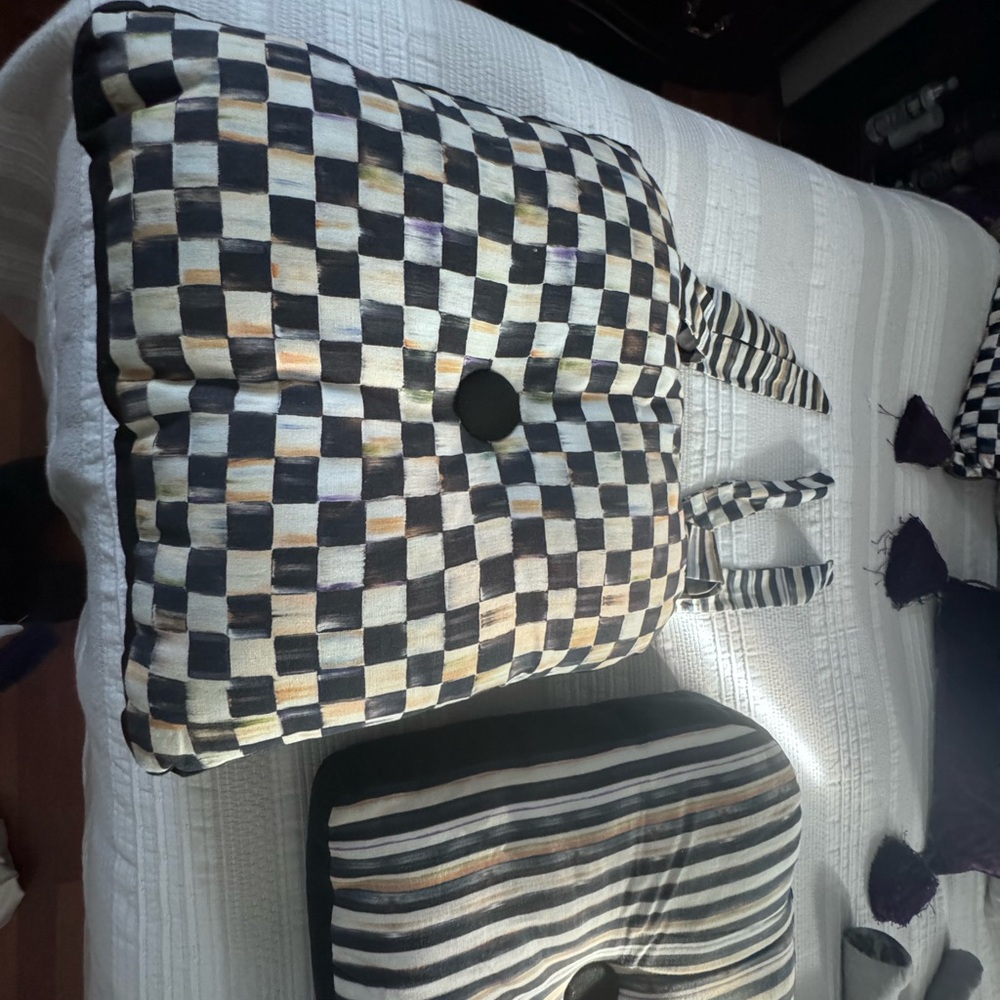 Mackenzie Childs chair cushion - Picture 8 of 8